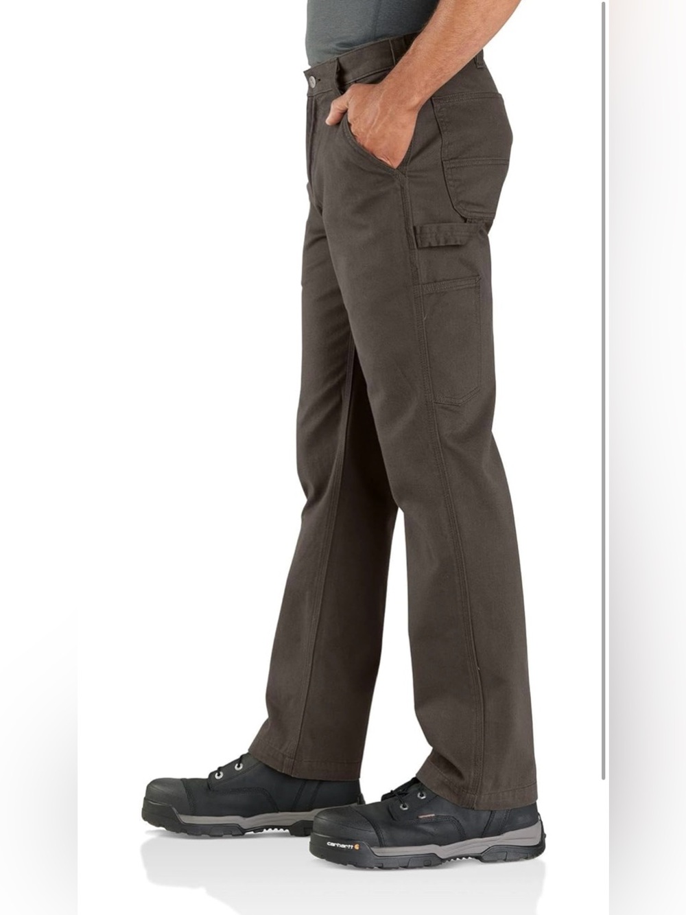 Carhartt Men's Relaxed Straight Twill Dungaree, Dark Coffee - Size 38 x 32 - Picture 4 of 13